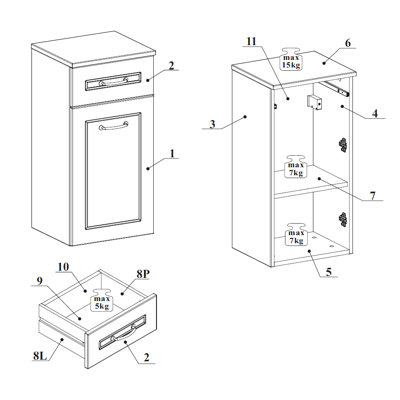 Sophia Wall Bathroom Cabinet