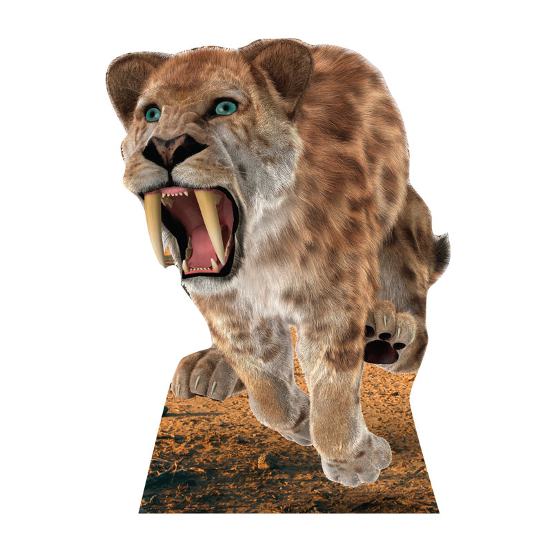 Life-Size Saber Tooth Tiger Cardboard Standup Decor