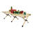 Foldable Outdoor Picnic Table, Wooden Frame Table