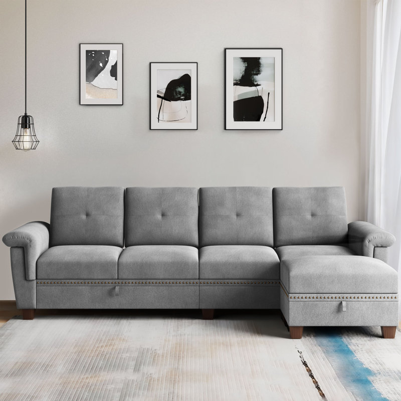 Audrye 108" Modular Sectional Sofa, White