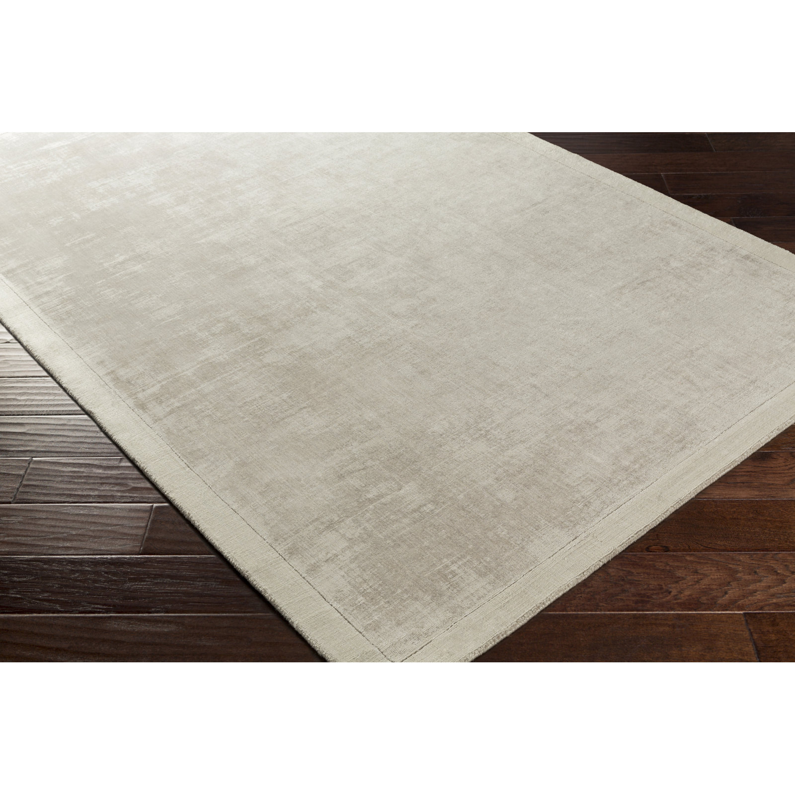 Mckinley Handmade Viscose Gray Rug, Rectangle 2' x 3'