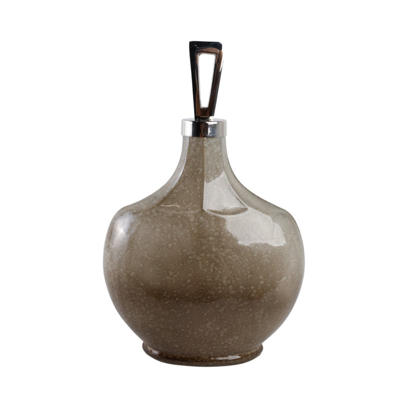 Sagebrook Home 16" Gabruelle Small Bottle With Topper, 16" H x 10" W x 4" D
