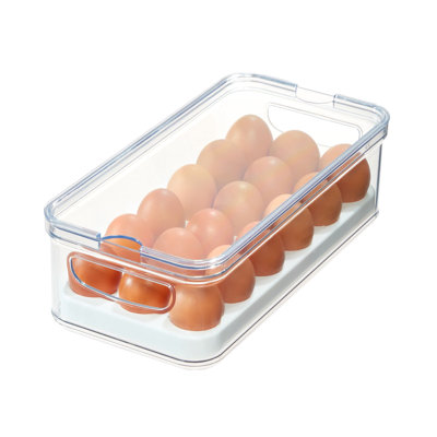 Panier à œufs empilable en plastique sans BPA iDesign Crisp - transparent 12,72 po x 6,32 po x 3,88 po