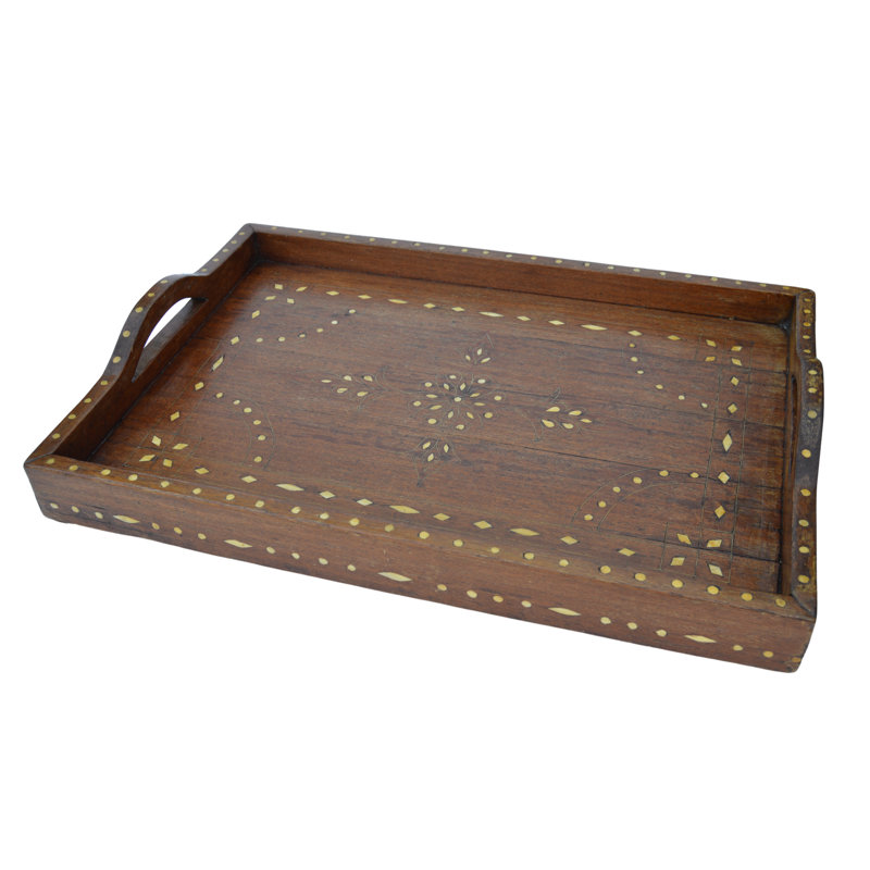 Plateau en bois / laiton 22,25 po