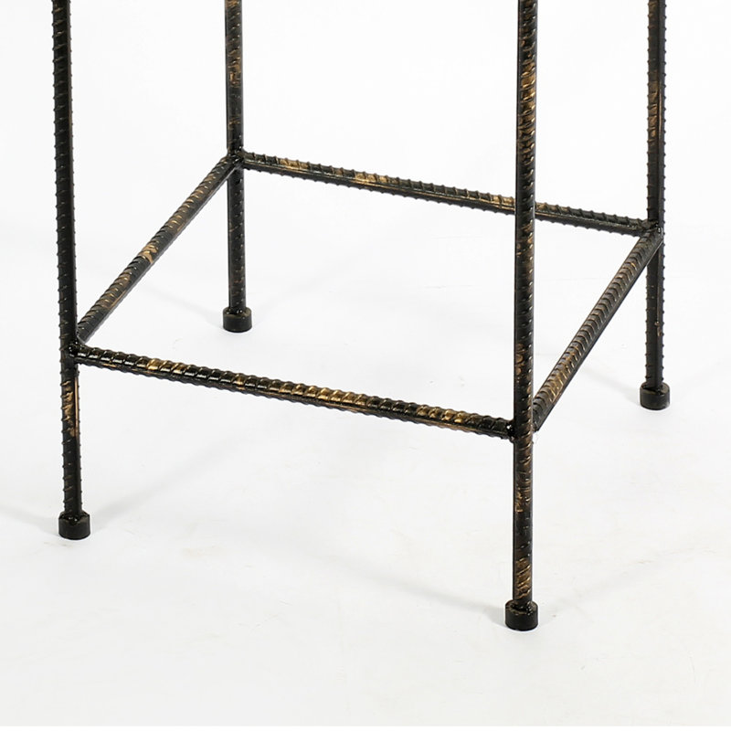 Large Celtic Clover Square Metal Plant Stand, 26" H x 12.5" W x 12.5" D