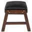 37cm Wide Faux Leather Solid Colour Footstool Ottoman-105527973
