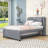 Jadarrion Full Size Linen Upholstered Platform Bed with Twin Trundle-604889389