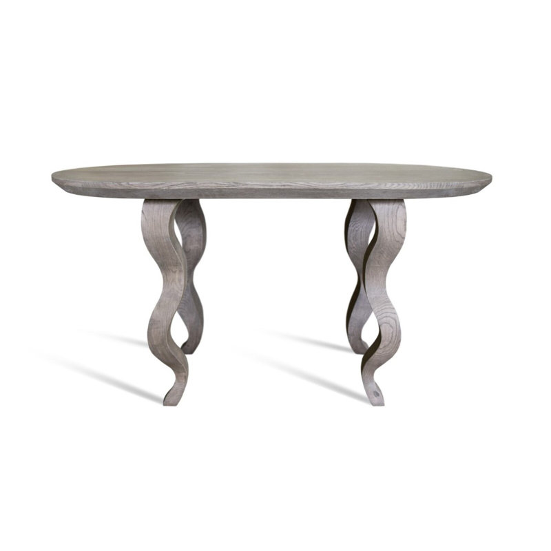 Oak Oval Solid Wood Dining Table