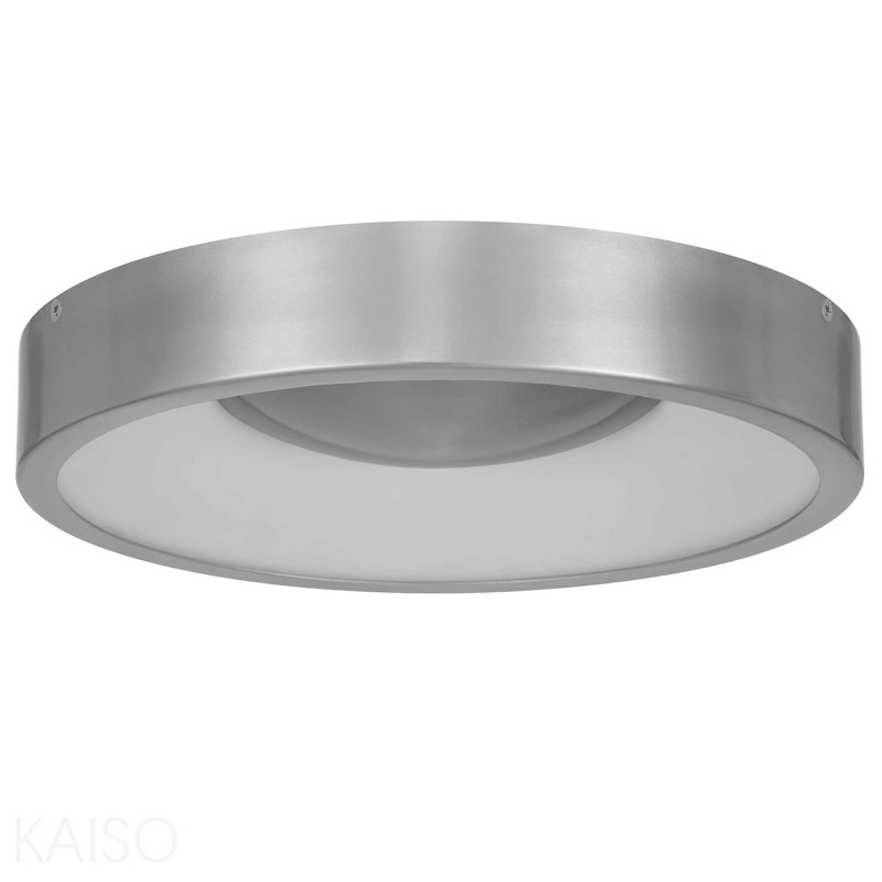 Plafonnier encastré en aluminium 11 pouces, Nickel brossé, H 2,38 po x l 11 po x P 11 po
