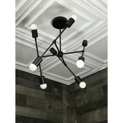 Lustre linéaire 8 lumières spoutnik modern Nadene
