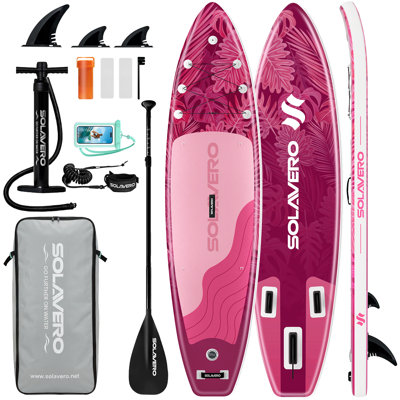 Inflatable Paddle Board With Exceptional Load Capacity, Complete With SUP Accessories, 3 Removable Fins, And 3-Piece Adjustable Single Paddle. This Non-Slip Adult Paddleboard Comes In A Variety Of Designs And Sizes.