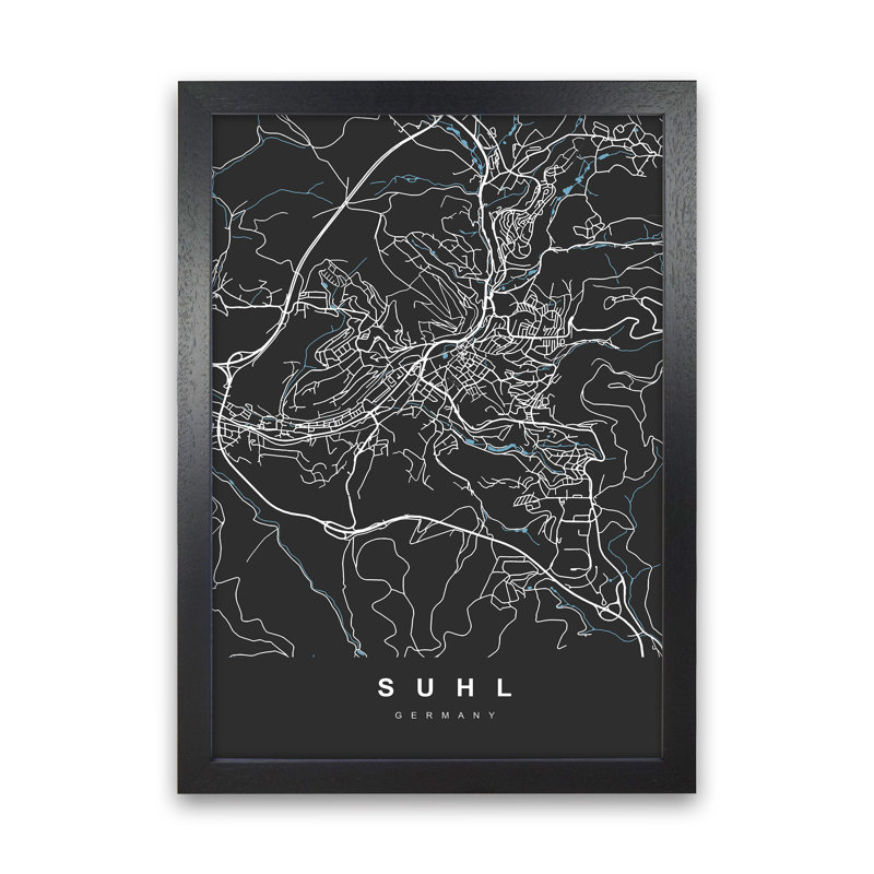Suhl - Print, Black Paper, 34cm H x 25cm W x 3cm D