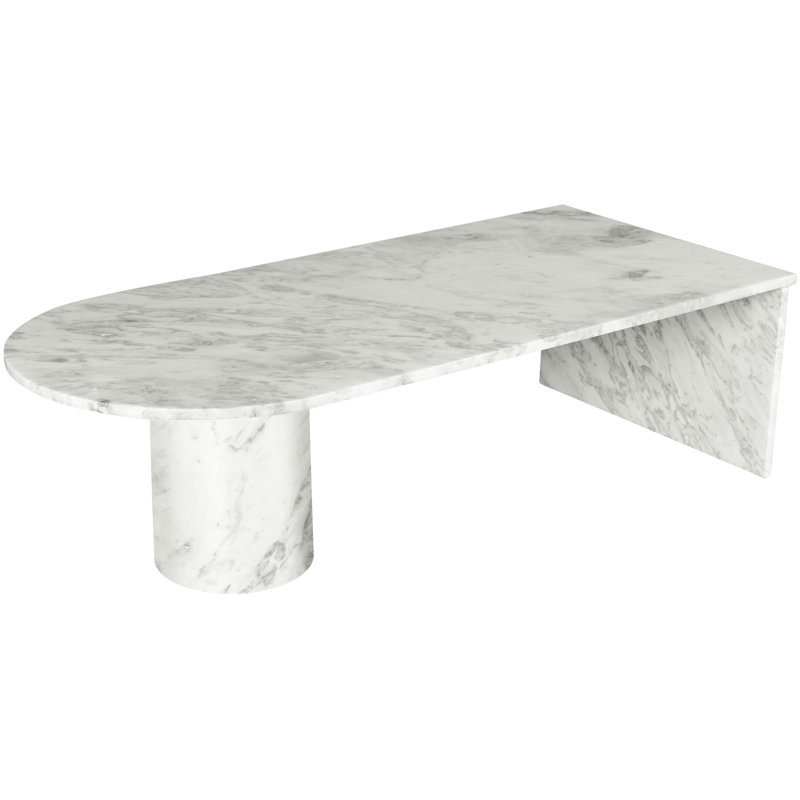 Hitas Genuine Marble Coffee Table, White