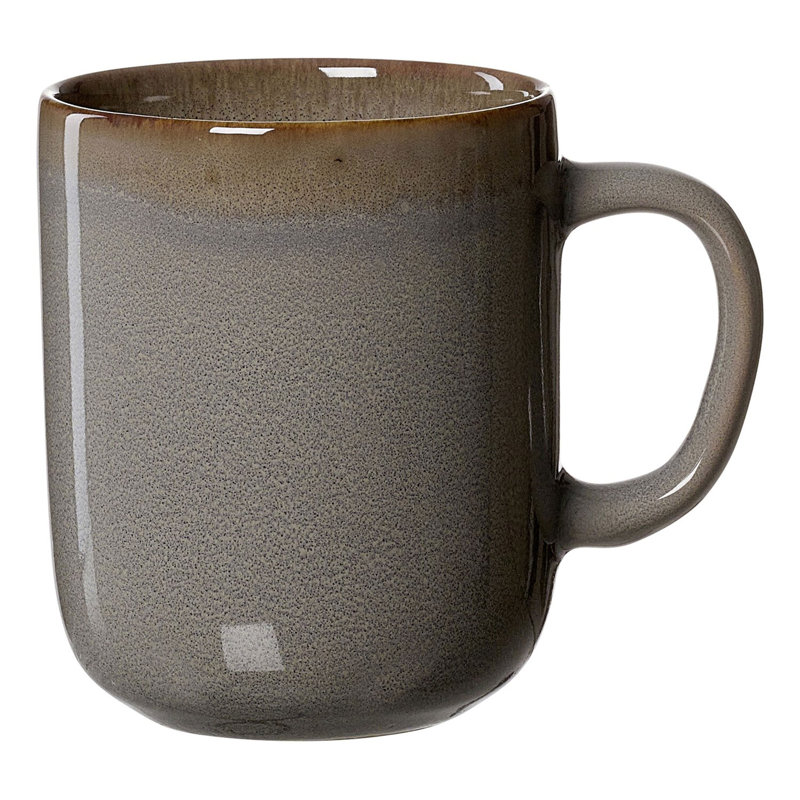 Stoneware Coffee Mug, Grey/Brown/Blue