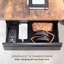 VIVO Black 16" Pull Out Under Desk Storage Drawer with Built-in Power Strip