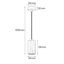 Lustre réglable élégant, structure en métal avec capuchon en travertin argenté, hauteur de 18 à 59 pouces | Plaque de base de diamètre 2,6 po x 5,1 po | 1 x douille GU 10 Max 10 W (ampoule non incluse) | Éclairage élégant pour les espaces modernes-1572606383-1572606352
