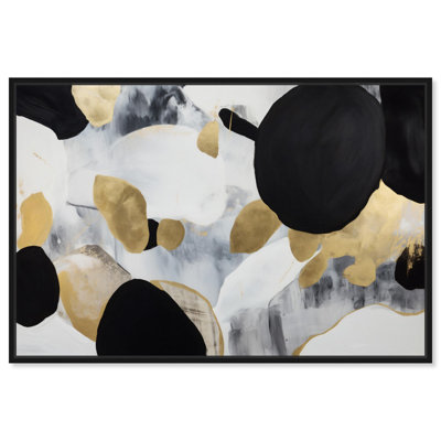 Art mural abstrait élégant, "Polaroité" par Art Remedy