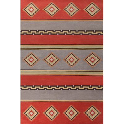 Mesa Wool Southwestern Area Rug in Red