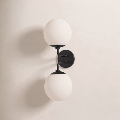 Luna 2 Light Glass Dimmable Armed Sconce