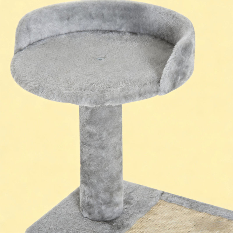 Arbre à chat d'intérieur avec escalier tournant, activité tout-en-un, 4 perchoirs en spirale, meubles, poteaux couverts, tour d'escalier beige, arbre, pour griffer,