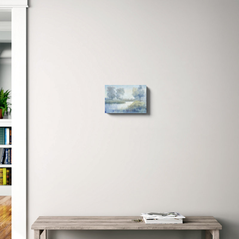 «Morning at the Pond II», peinture sur toile, H 8 po x l 12 po