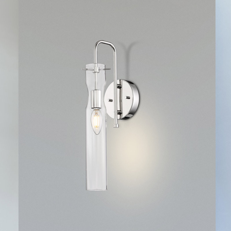 Cueto 1-Light Dimmable Bath Sconce, Polished Nickel