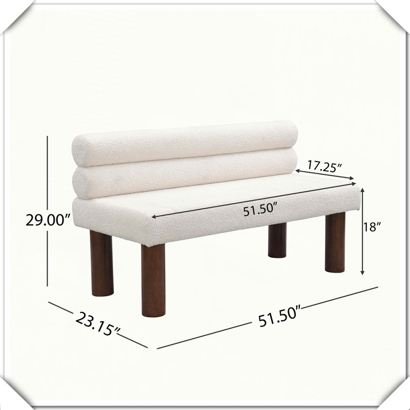 Repose-pieds rembourré en bois d'hévéa avec repose-pieds rembourré pratique et polyvalent, Beige, Brun