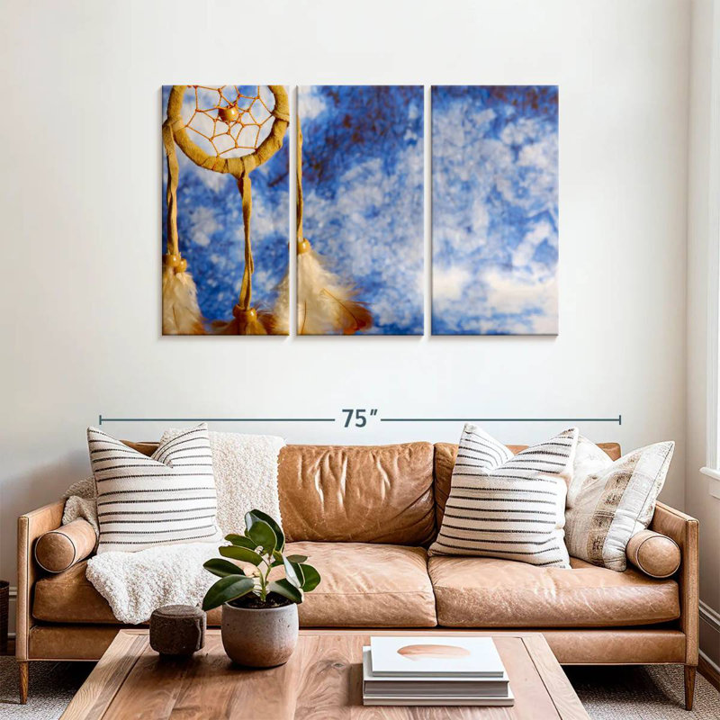 Lelar Yellow Dreamcatcher, 36" H x 57" W