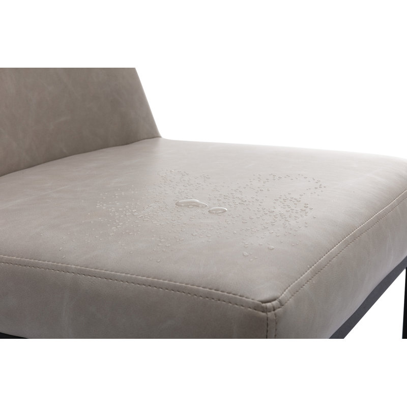 Chaise d'appoint Alchamel, Gris clair, Noir