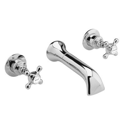 2 Handle Wall Bath Faucet Bath Filler