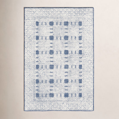 Matthew Navy Cream Hand-Tufted Wool Rug
