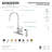 Kingston Brass Continental Single-Handle 2-Hole Deck Mount Kitchen Faucet with Side Sprayer