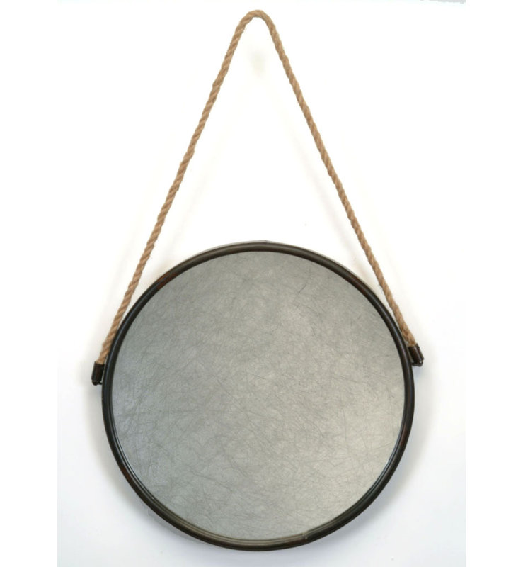 Miroir 14 avec corde, 14 po x 14 po