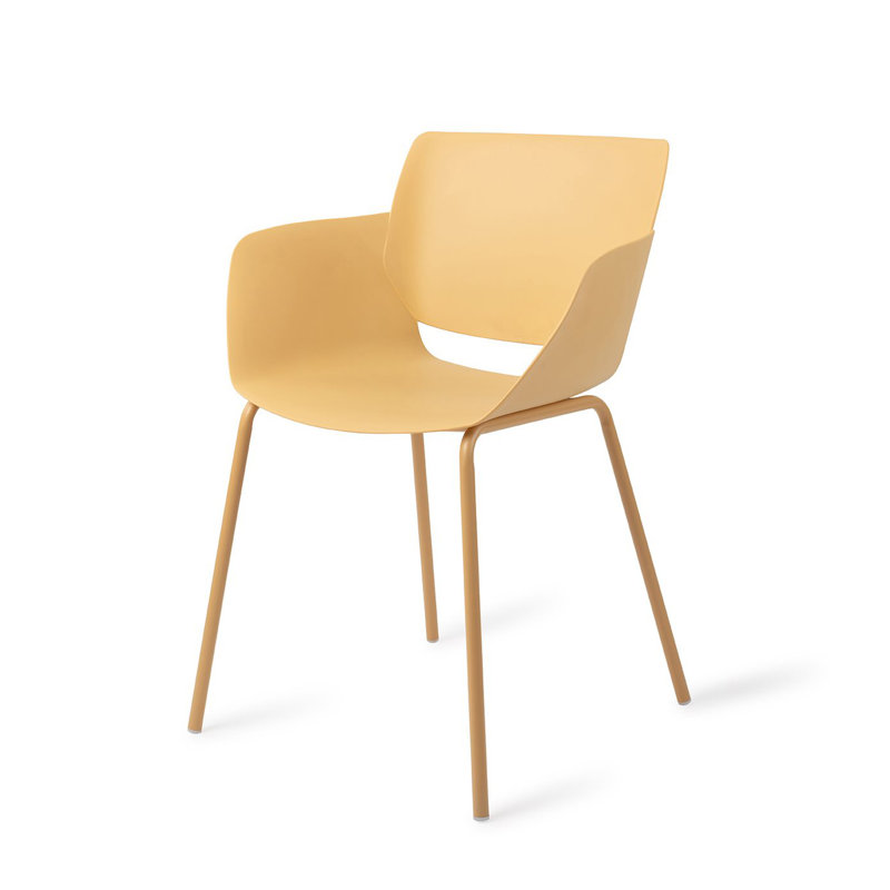 Mahowny Patio Dining Armchair, Yellow