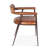 Delgado 19'' H Genuine Leather Upholstered Metal Armchair