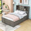 Lit plateforme en bois avec tablettes de rangement et 8 tiroirs Bundrage-1394538230-1394538231