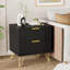 Fluted Nightstand With 2 Drawers-485639543