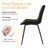 Upholstered Dining Chair Set Faux Leather Scoop Seat with Carbon Steel Legs (Set of 4)-124579587-124568717