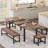 5-pcs(2 Benches & 2 Stools),dining Table Set For 6-8 With Benches And Stools