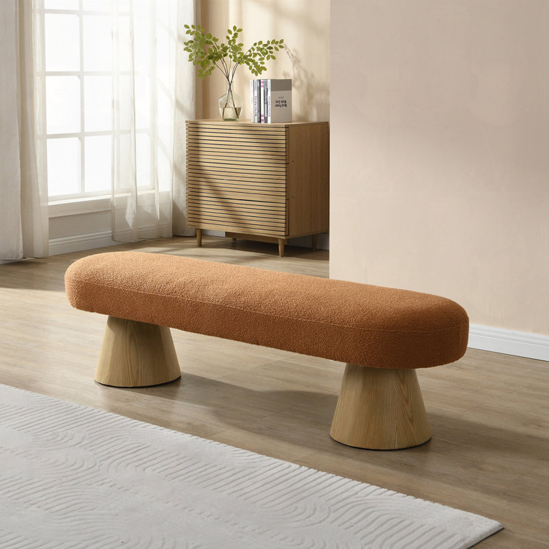 Repose-pieds en tissu 64 po L 64 po, Orange