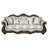 Albiery Upholstered Sofa with 5 Pillows In Beige and  Cherry