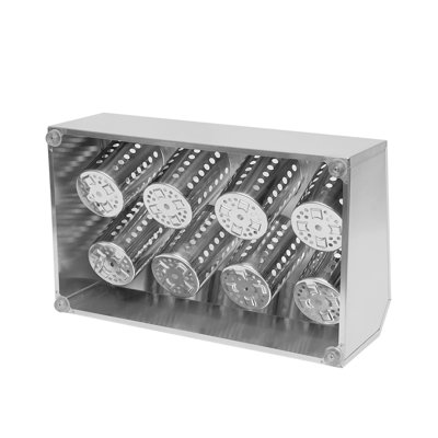 Stainless Steel Round Flatware Caddy