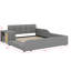Grand lit tapissier de grande taille, lit combiné mère-enfant avec table d'appoint et mini tabouret-654428844