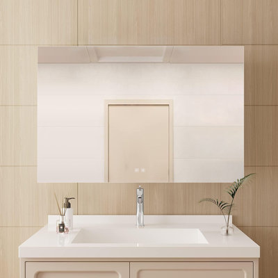 Vellum 40 in W x 28 in H LED Bathroom Vanity Mirror
