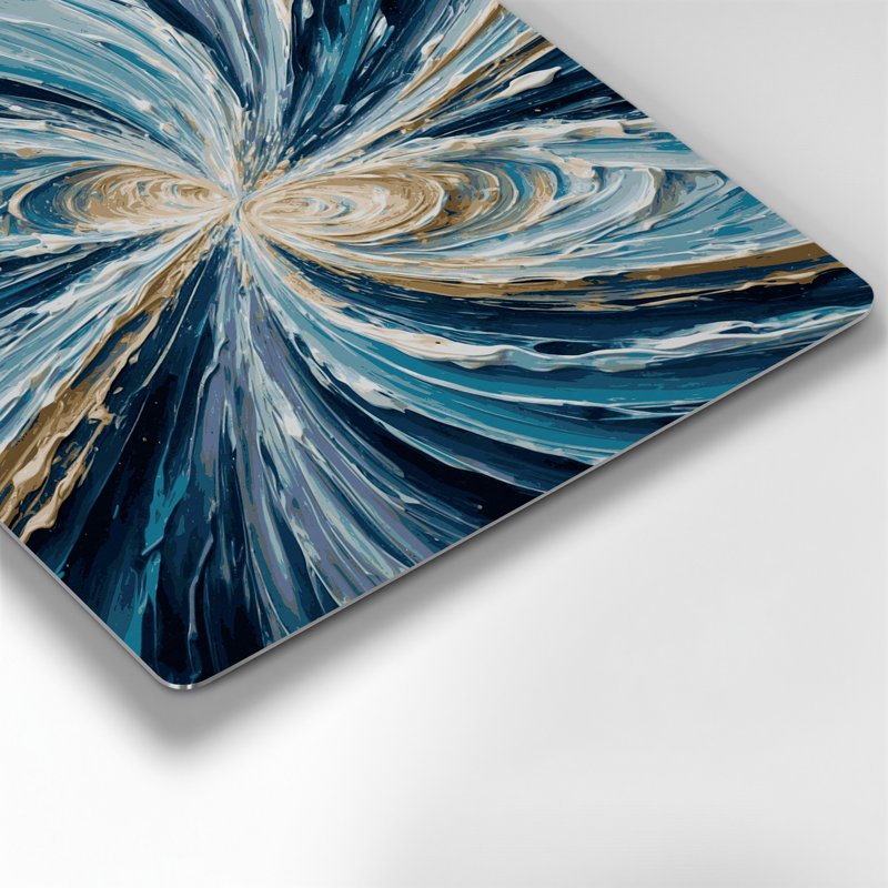 Art mural bleu Sci Fi Energy, H 384 po x l 384 po x P 0,05 po