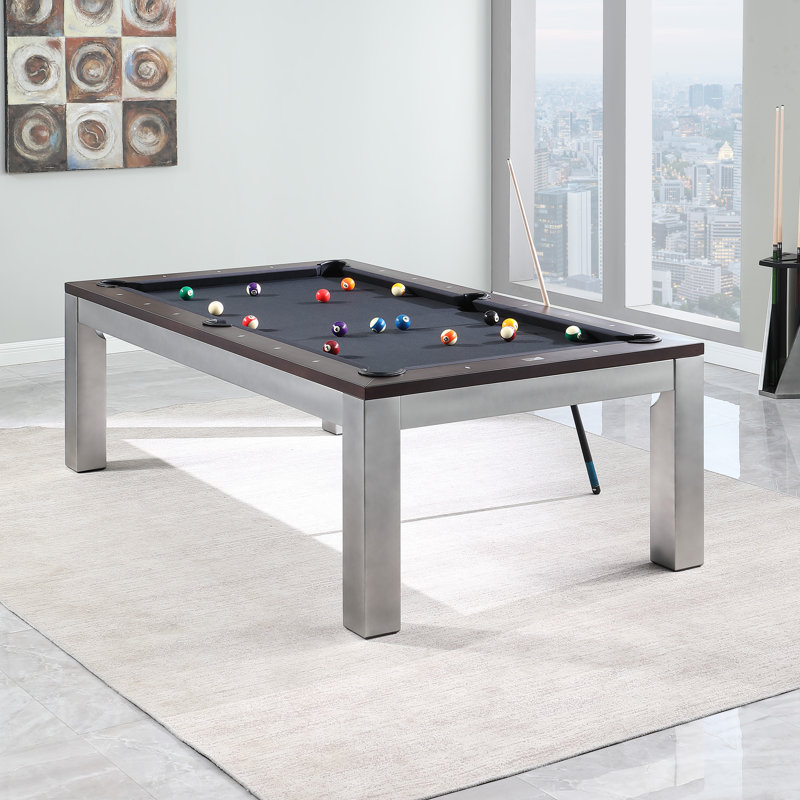 Playcraft Genoa Slate Pool Table / with Professional Installation Included, 8', Black