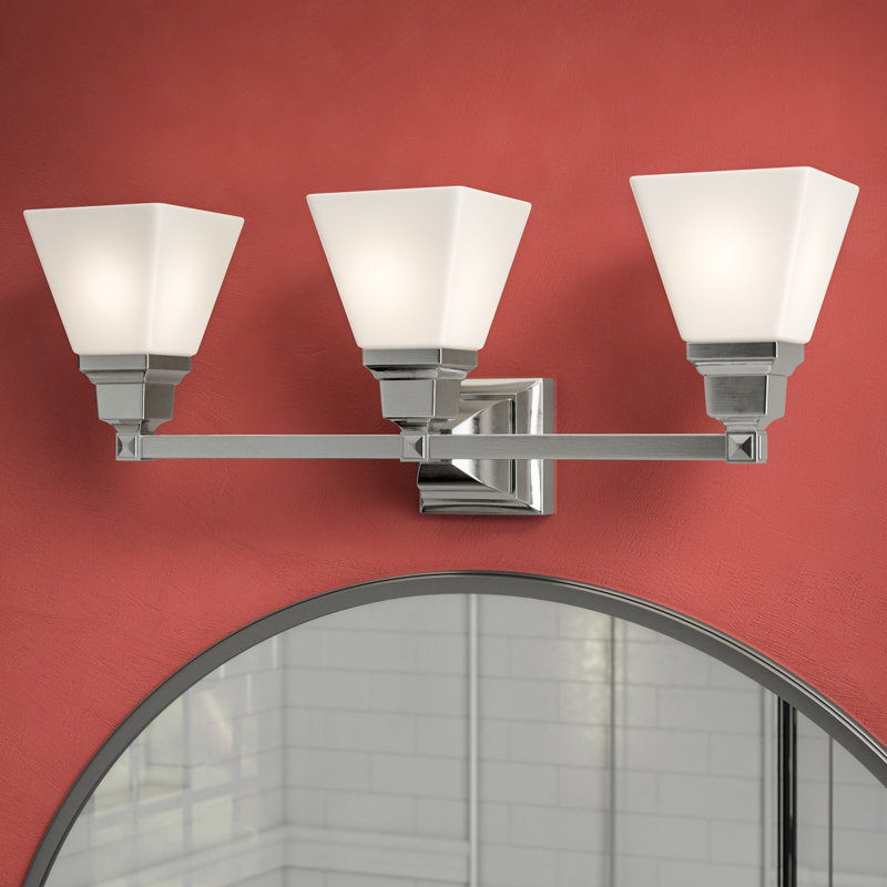 Éclairage de salle de bain à intensité variable 3 lumières Mathias, Chrome poli