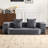 Ebern Designs Transformable Sectional Sofa with 3 Ottoman Stools-346340445