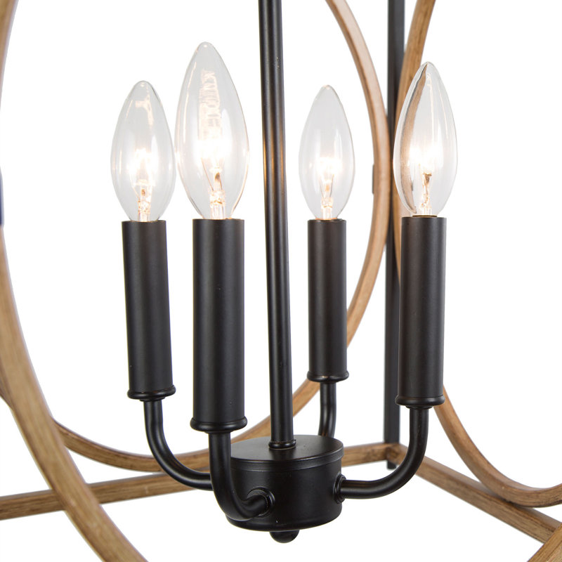 Lustre géométrique 4 lumières façon bougie
