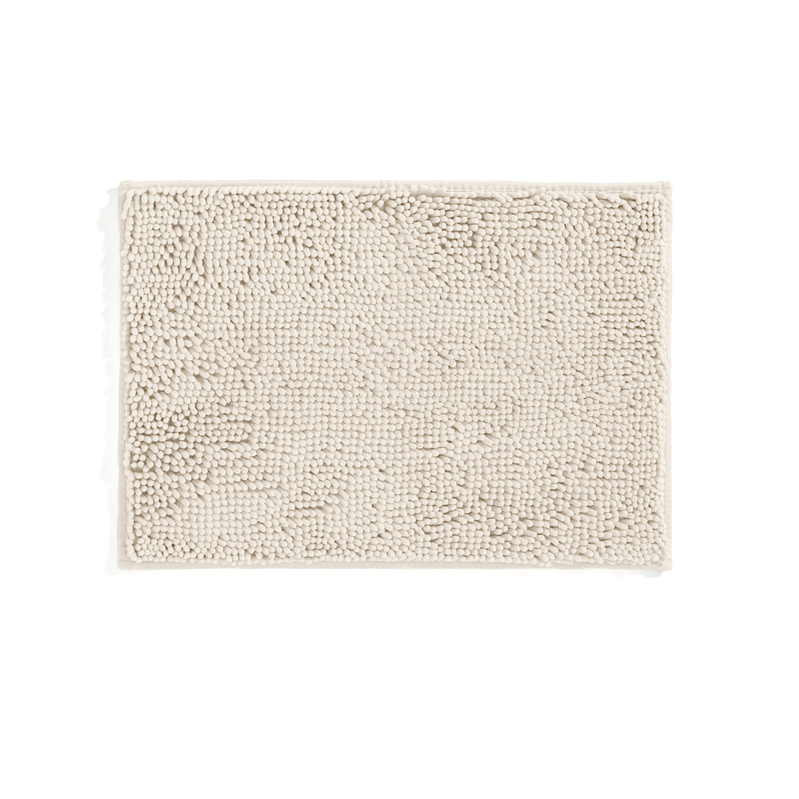 Chenille Bath Mat, Single - 24" L x 17" W, Ivory